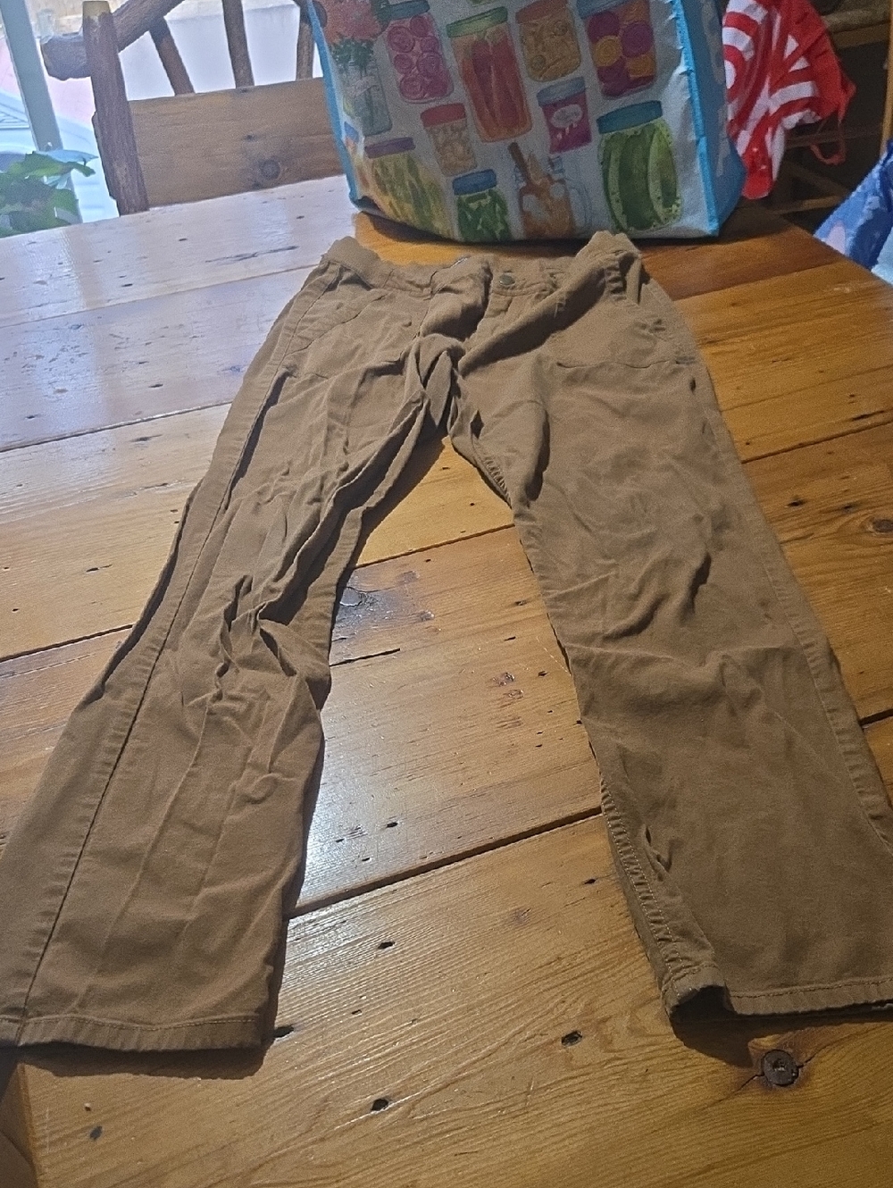 Toad&Co Casual Straight-Leg Chinos in Khaki Sz 8